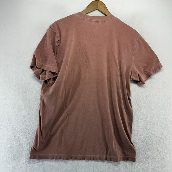 James Perse Shirt Men's 3 Large Red Blank V Neck Made In USA Casual Solid - Picture 5 of 7